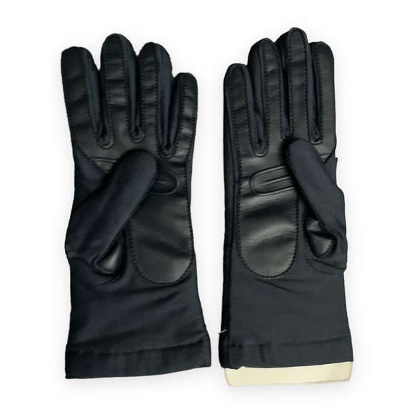 Navy Sheer Energy Driving Gloves by Leggs‎ Knit Lined Vintage One Size Fit NOS - Picture 3 of 7